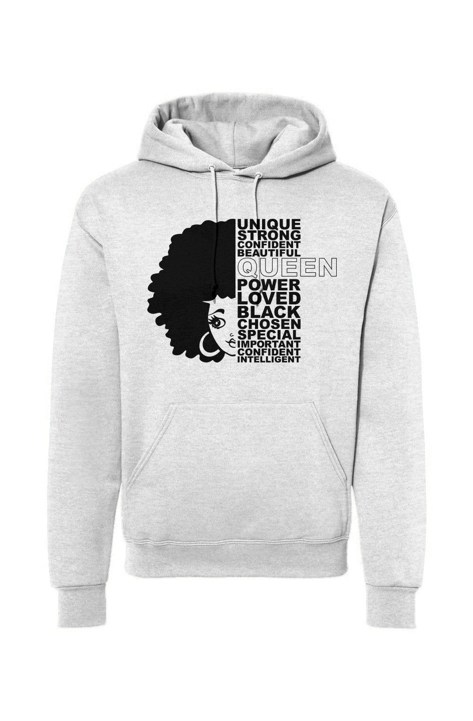 Black Queen Unique Strong Beautiful Drawstring Hooded Sweatshirt