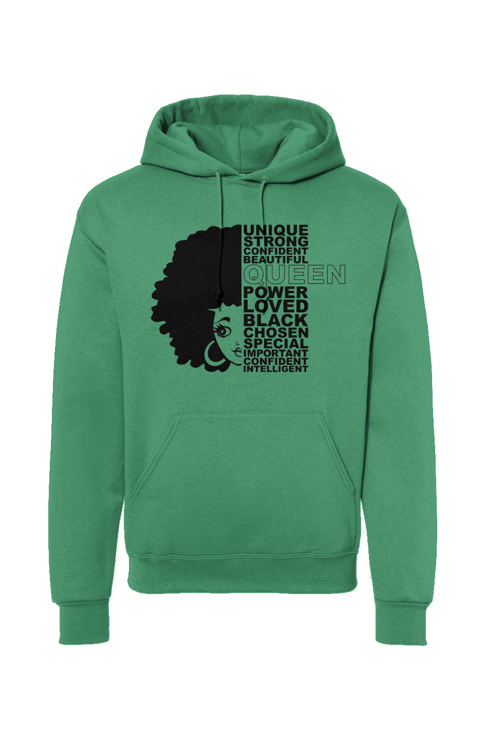 Black Queen Unique Strong Beautiful Drawstring Hooded Sweatshirt