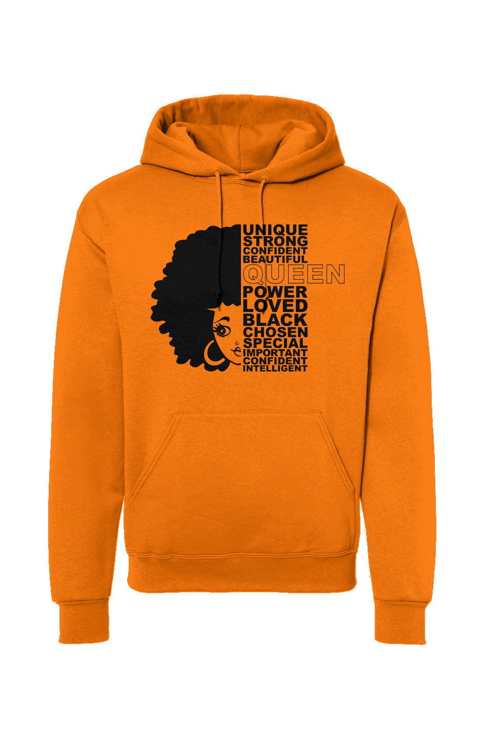 Black Queen Unique Strong Beautiful Drawstring Hooded Sweatshirt
