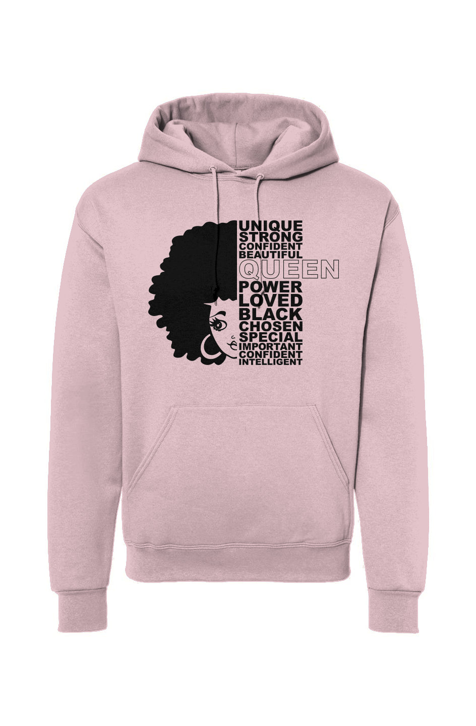 Black Queen Unique Strong Beautiful Drawstring Hooded Sweatshirt