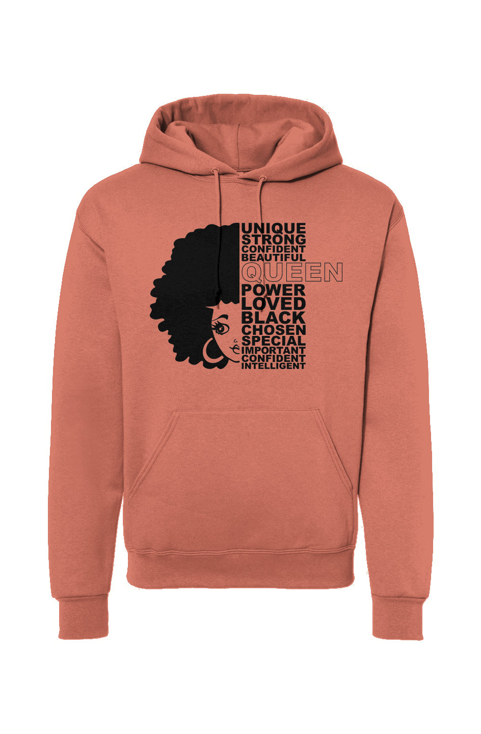 Black Queen Unique Strong Beautiful Drawstring Hooded Sweatshirt