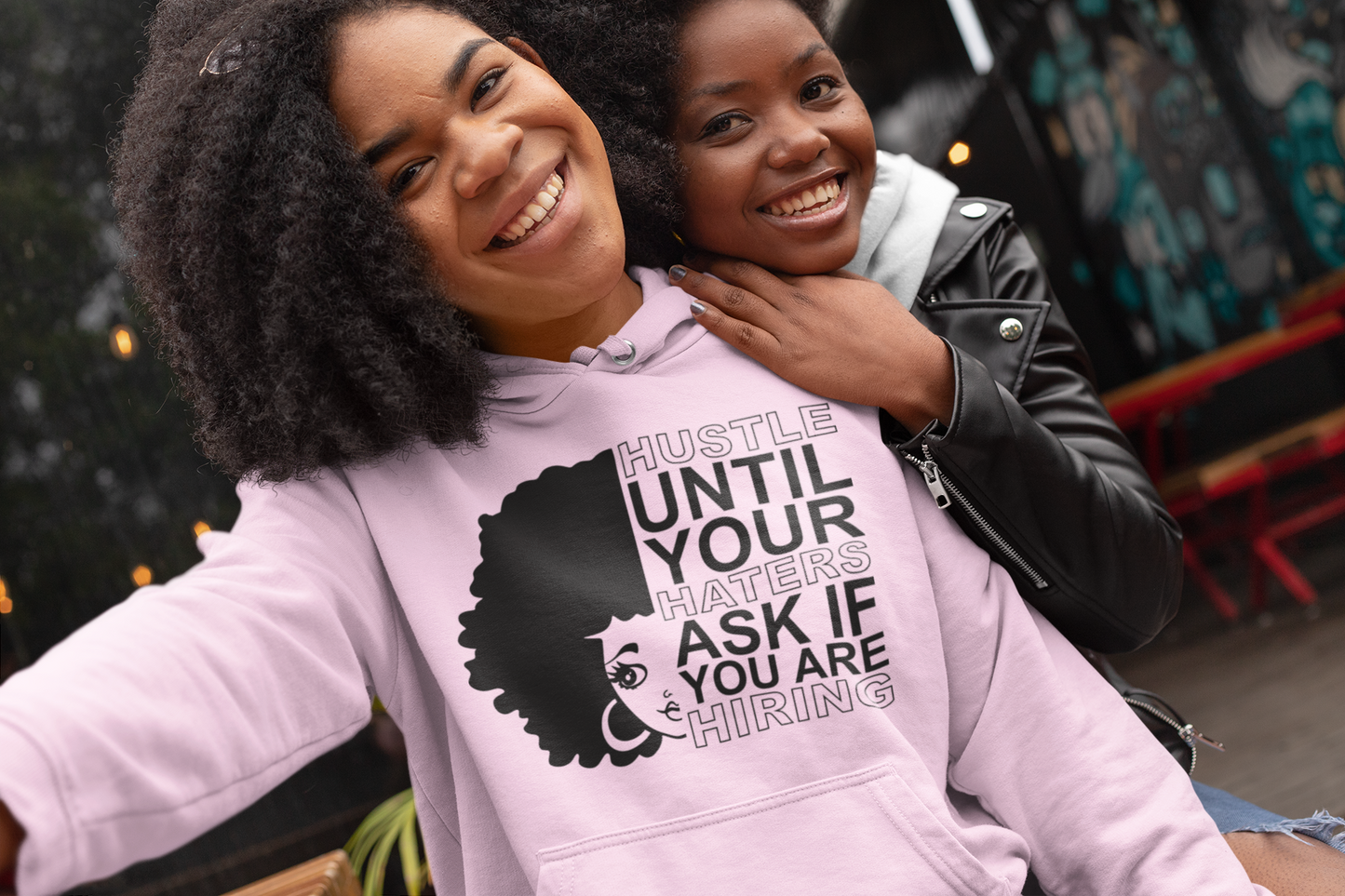 Hustle Until Your Haters Ask Drawstring Hooded Sweatshirt