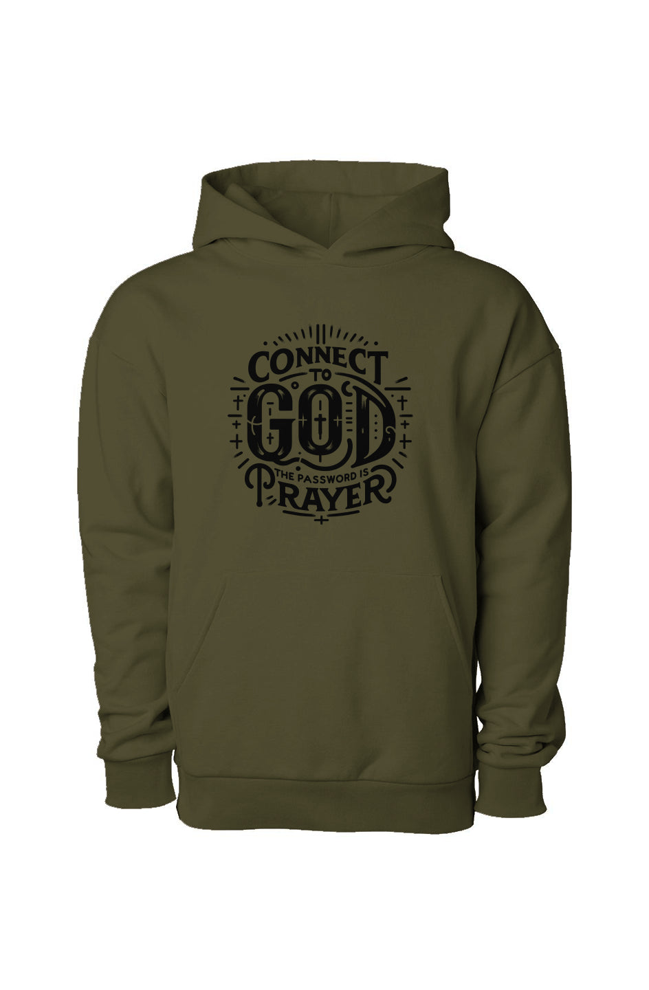Connect To God Pullover Hooded Sweatshirt