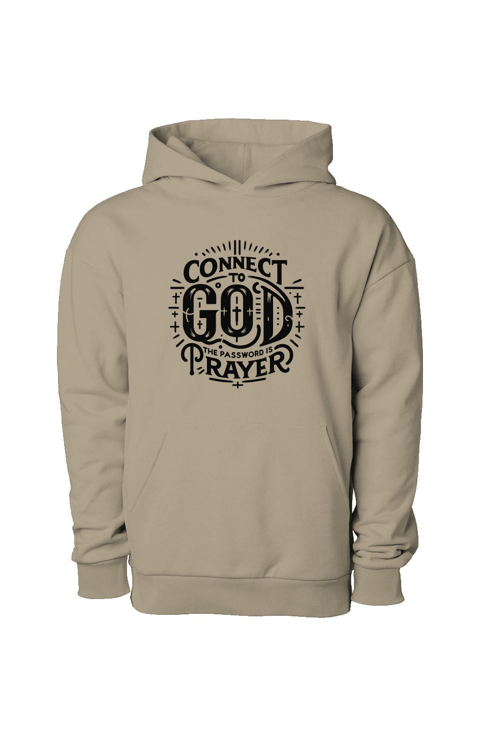 Connect To God Pullover Hooded Sweatshirt